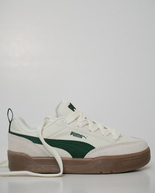 Puma Shuffle Court – White / Green / Gum Sole
